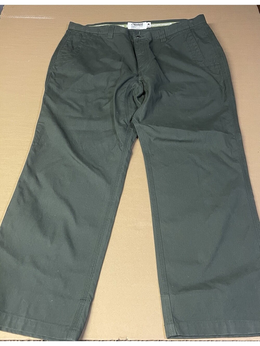 Mountain Khakis Relaxed Fit Pants Mens 42x32 Green Flat Front Work